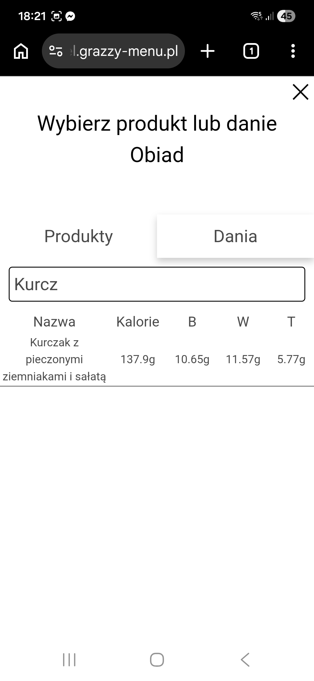 Zapisane danie
